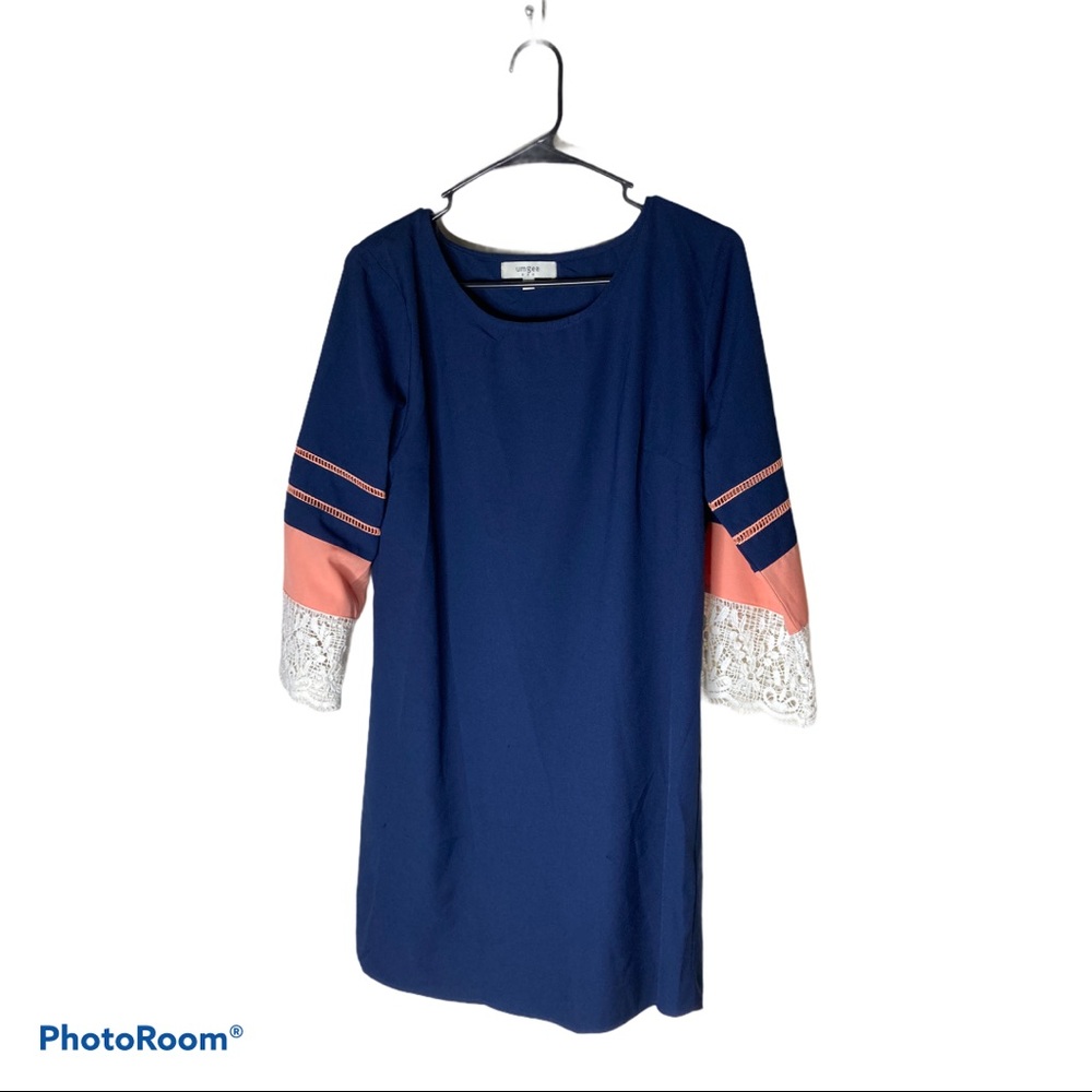 Navy Blue/Orange  Dress By Umgee Size Large